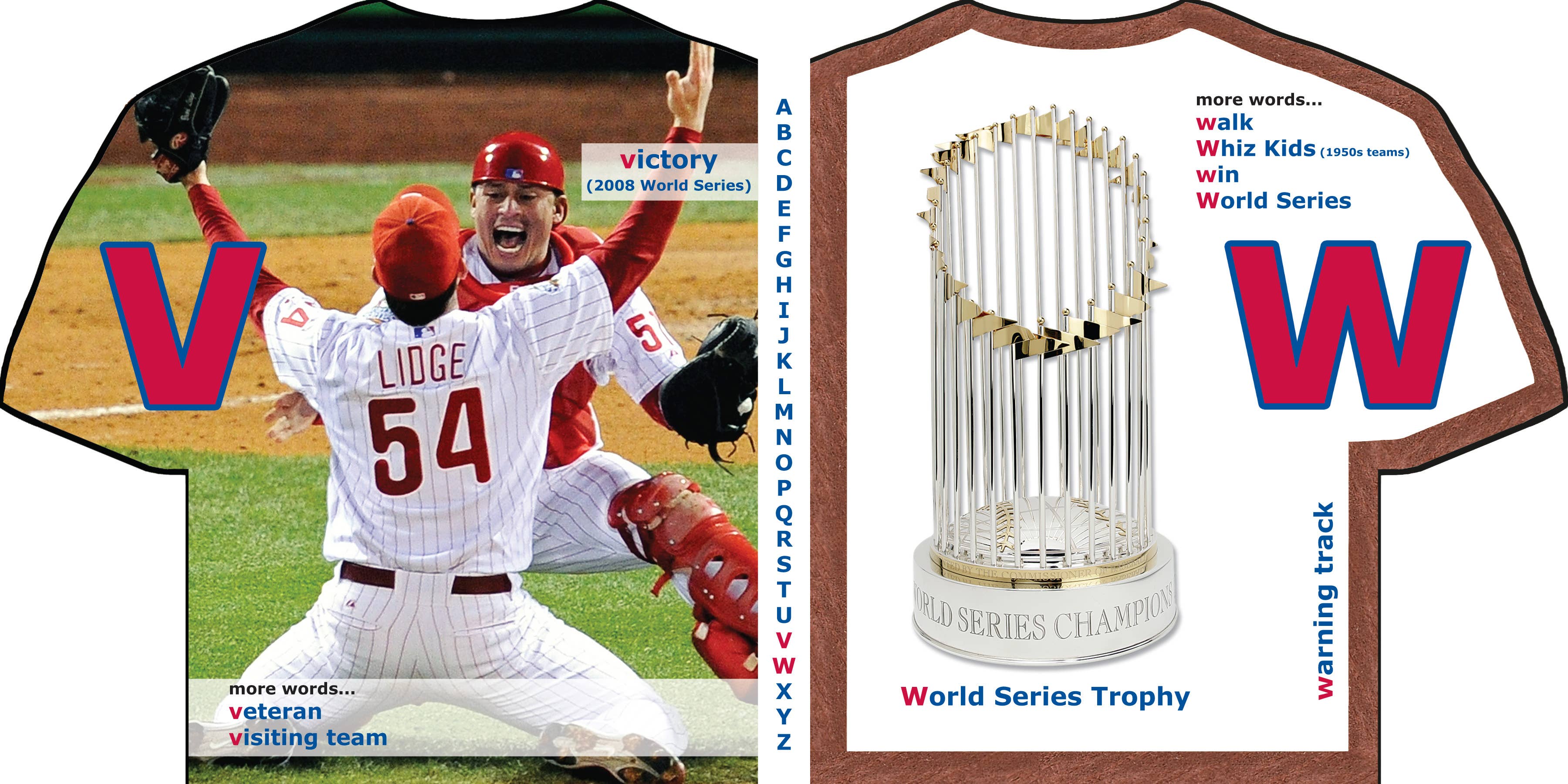 Michaelson Entertainment-Childrens Sports Board Books & Toys - Wholesale Baby & Toddler Book (0-2) - Philadelphia Phillies ABC3