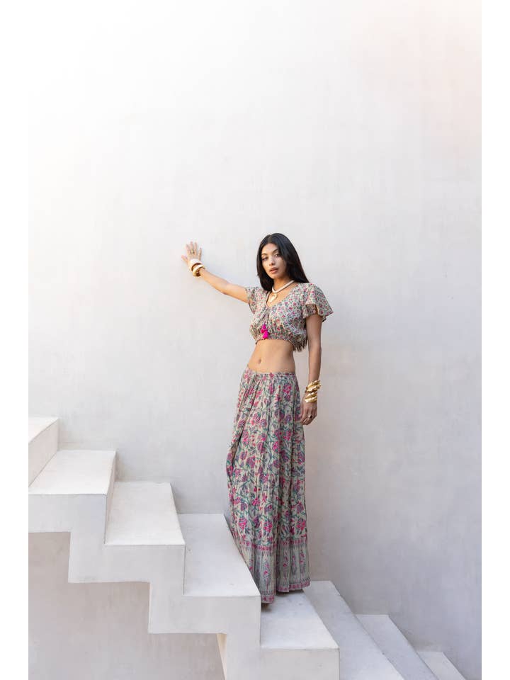 The Fox and The Mermaid – wholesale Top & skirt set – Women's – Block Printed Top and Skirt: Matching Set (Ziya )3