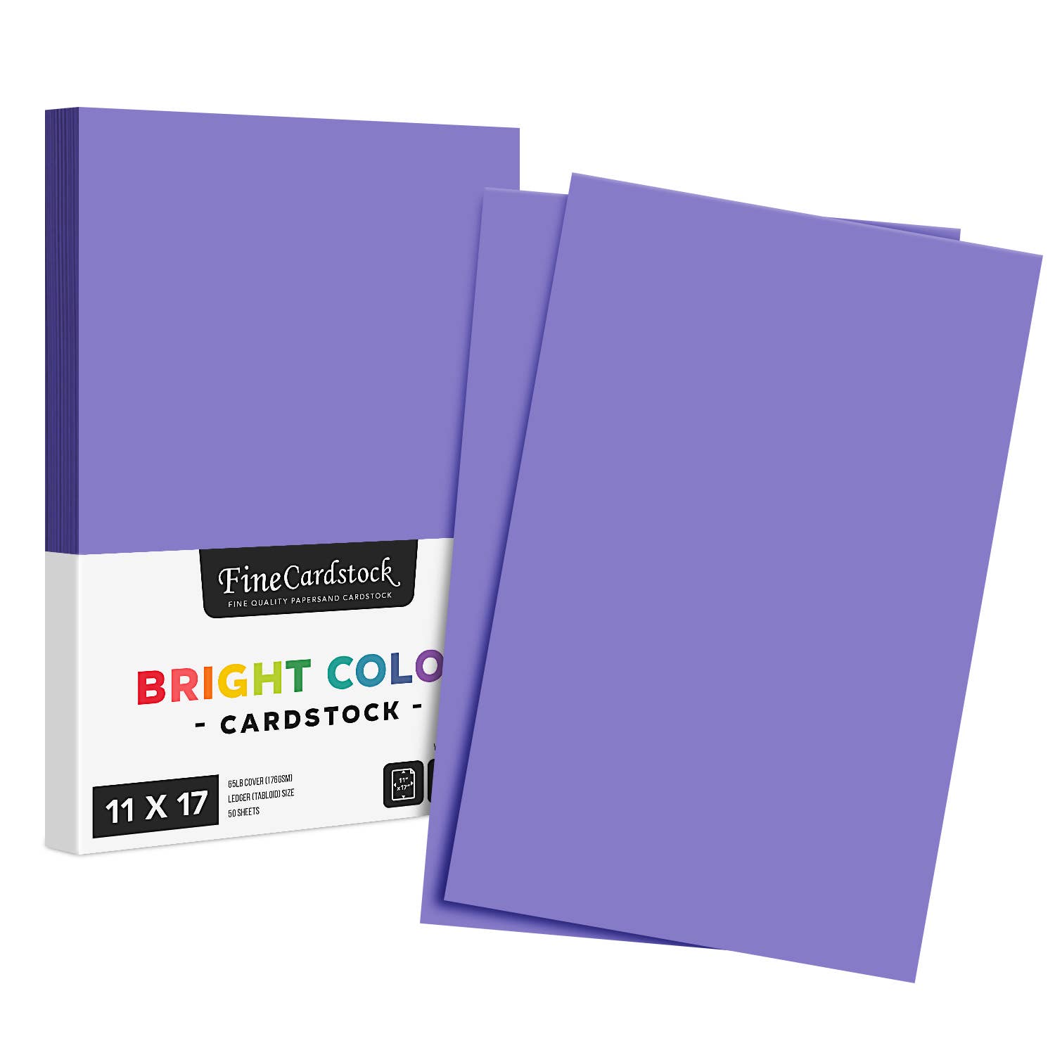 Fine Cardstock – wholesale Hantverkstillbehör – Ljus färg Cardstock papper - 65 lb täcka (176 GSM) - 50 Antal77