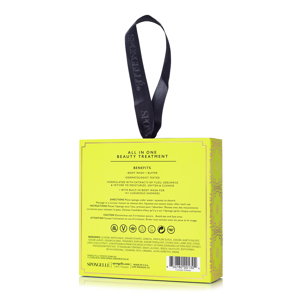 Spongellé | Christmas 2025 | Stocking Stuffers | Gifts - Wholesale Bath Pouf/Sponge - Coconut Verbena Boxed Flower3