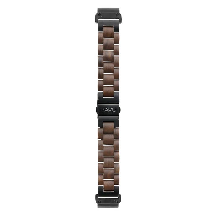 Garmin QuickFit ranneke, pähkinäpuu for wholesale by HAVU THE WOODEN WATCH