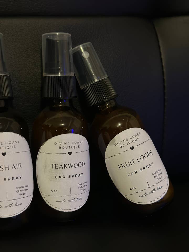 Teakträ Bilsprej (4 oz) för wholesale av Divine Coast Boutique