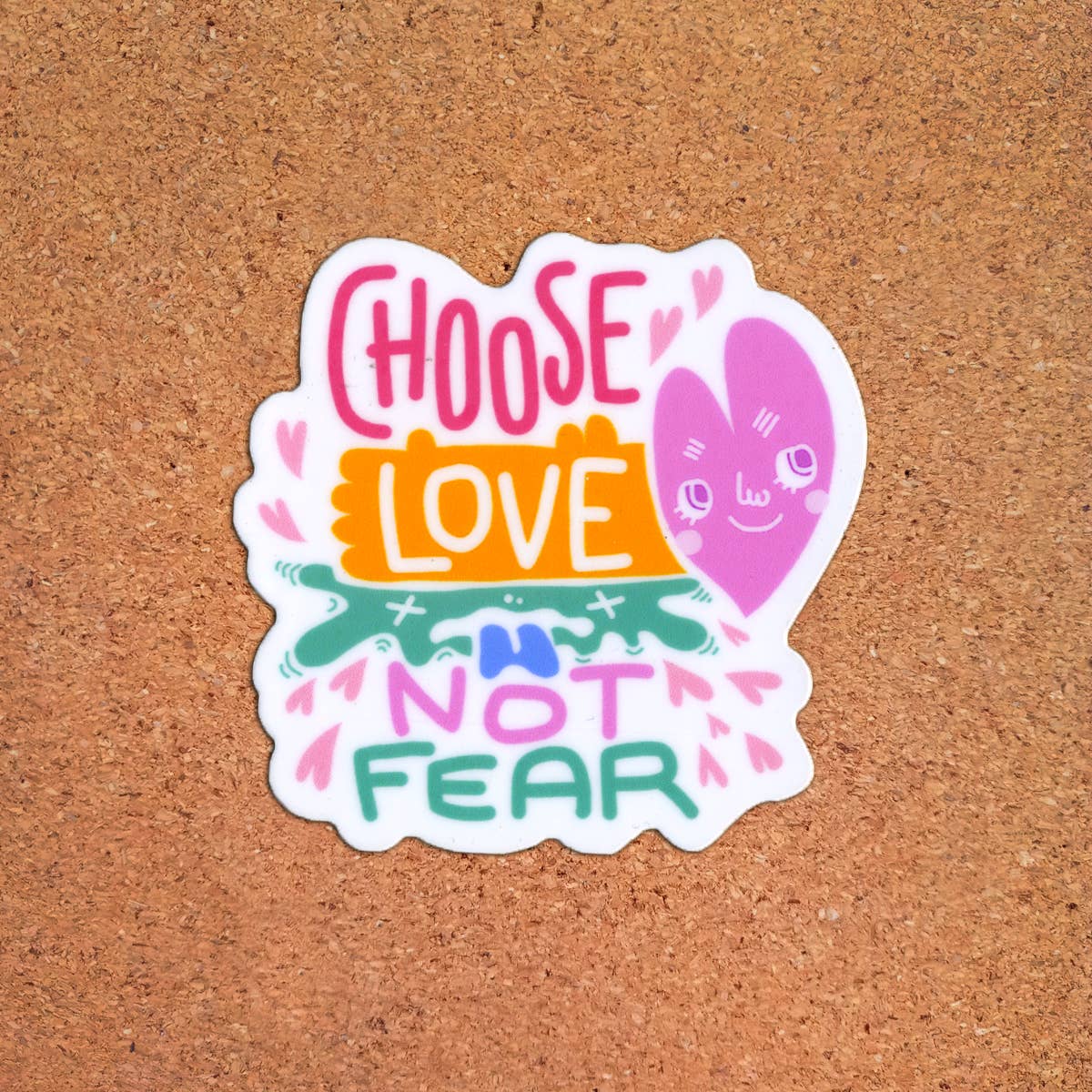 Chika Ando Illustration - Wholesale Phone & Laptop Stickers - Choose Love Not Fear Sticker