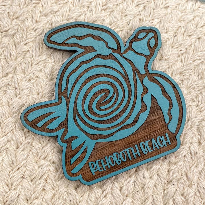 Sea Turtle - Wooden Magnet for wholesale by The Cottonseed Marketplace