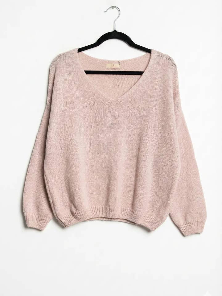 Mimi & Gogo - Vente Pull en maille – femme - Pull uni basique @20127_uni9