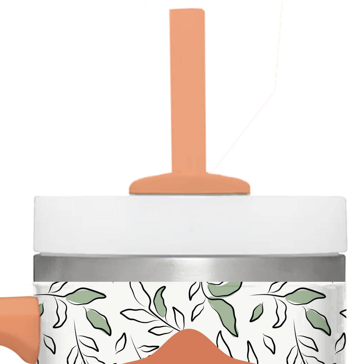 White Kerusso 30 oz Stainless Steel Mug With Straw All Things for wholesale on Faire3