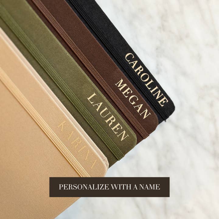 Voir Planners - Wholesale Journal/Diary - Linen Hardcover Dotted Journal - Onyx1