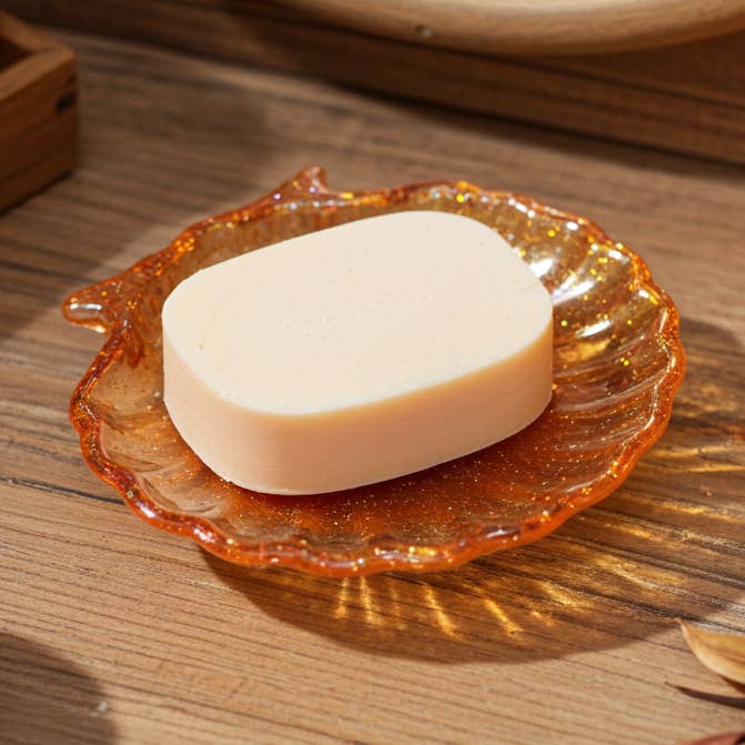 Porte-savon en coquillage aux couleurs d'automne | Plat à bijoux pour la vente par Smoke Ring Shop