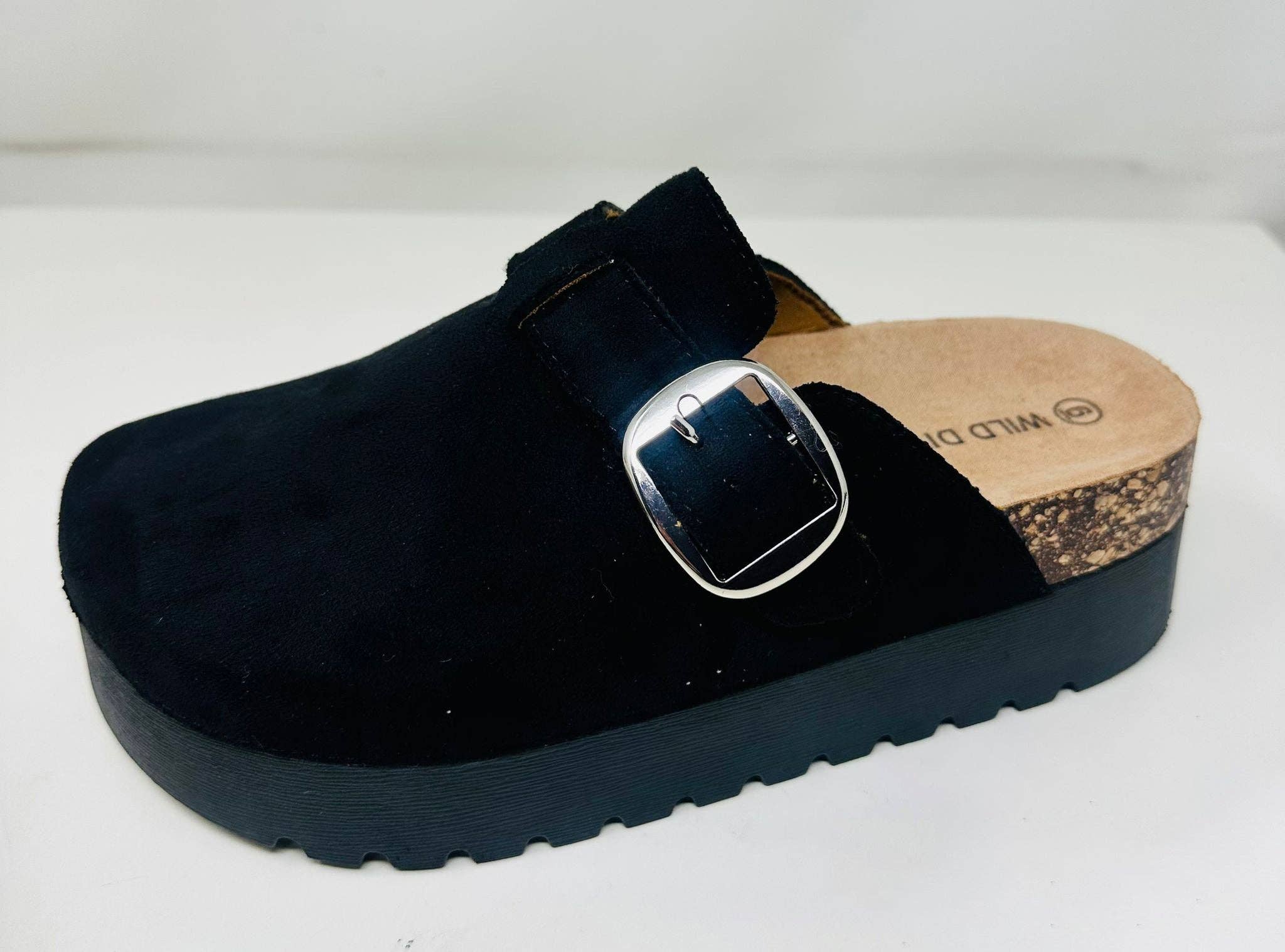 Mars Sky Shoes Wholesale - Vente Mules – femme - Wild Diva JUTTA-01 Mules à boucle pour femmes avec semelle en liège et semelle épaisse - Pack de 18 paires - 15,45/paire1