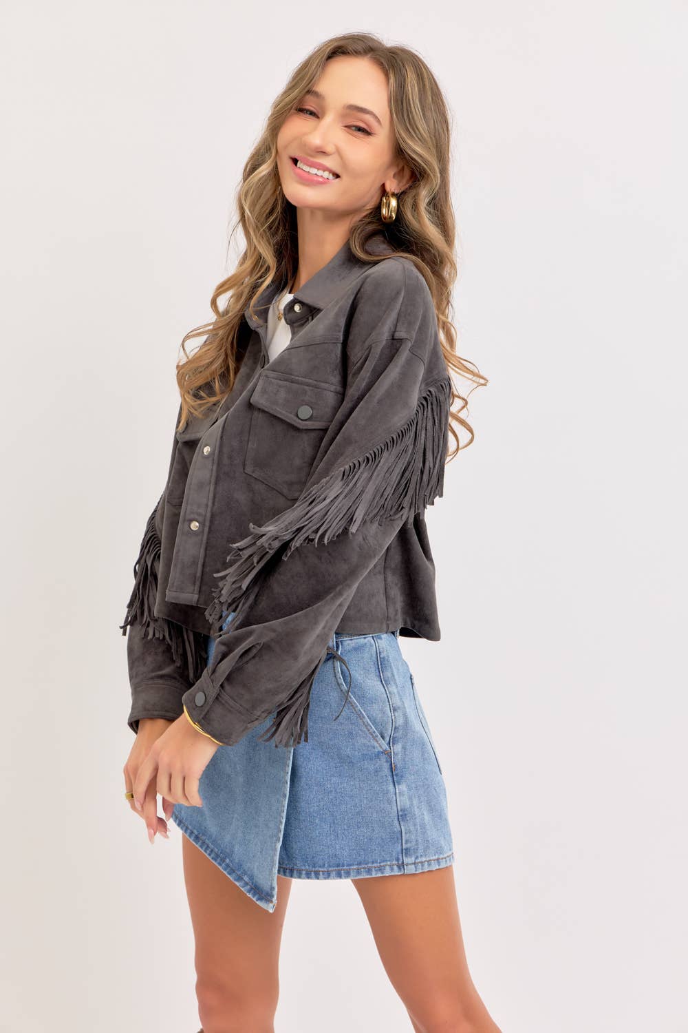 Sweet Lovely by Jen – Großhandel Hemdjacke/Shacket – Damen – Western-inspirierte Wildleder-Shacket9