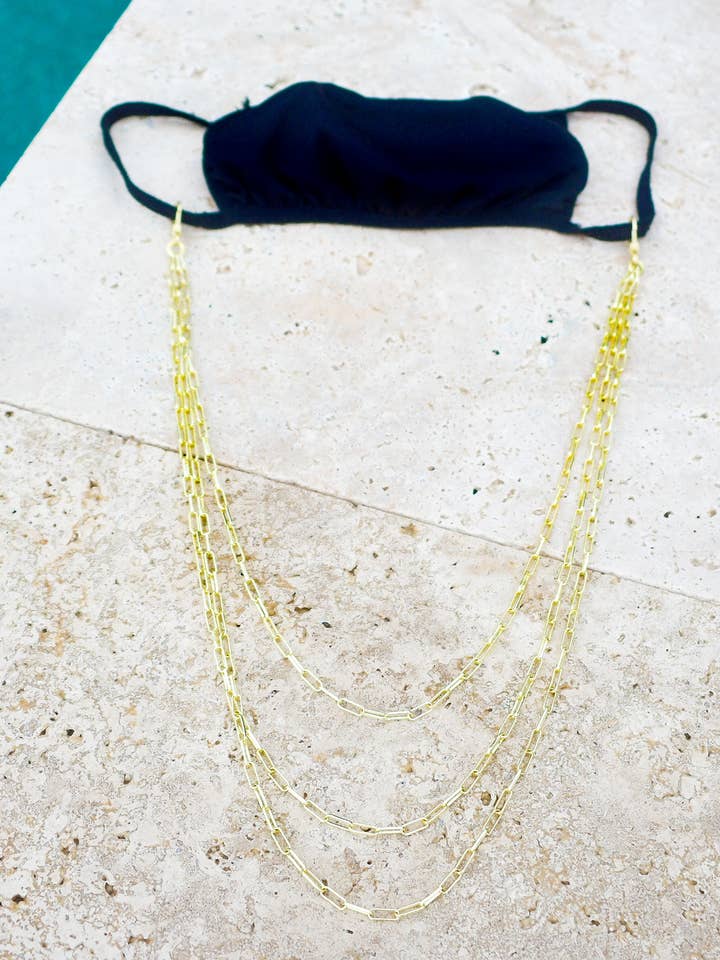 Triple Threat (Paper Clip Chain) for wholesale by La Moda Mask