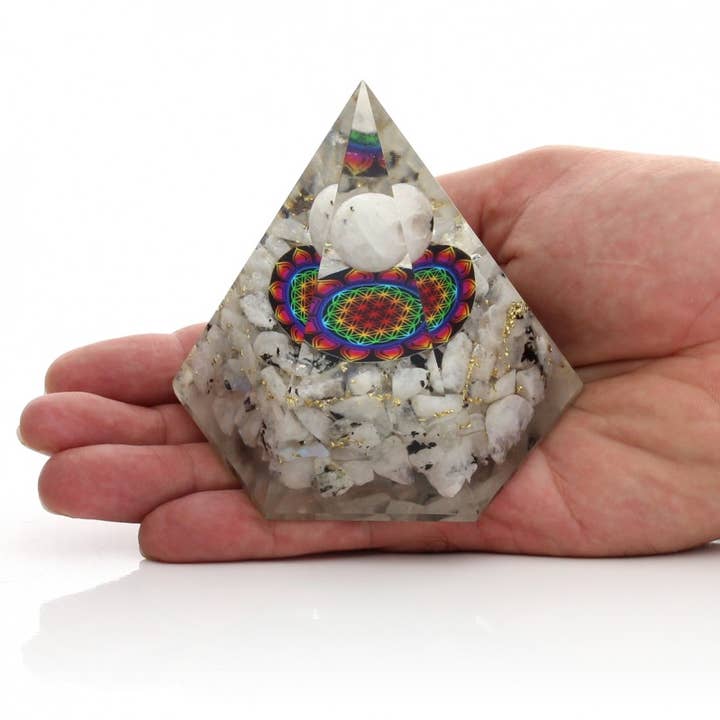 UniArt - Wholesale Spiritual Stone/Crystal - Hexagonal orgonite with sphere and natural stones21