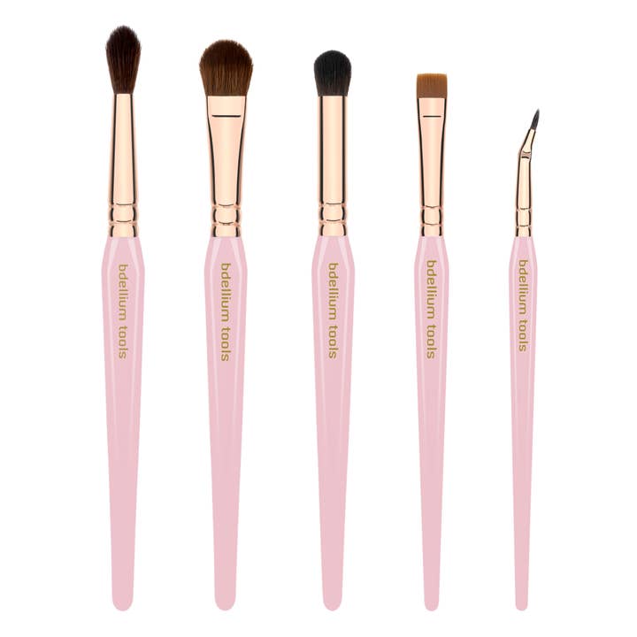 Bdellium Tools - Wholesale Makeup Brush Set - PINK GOLDEN TRIANGLE EYES SET