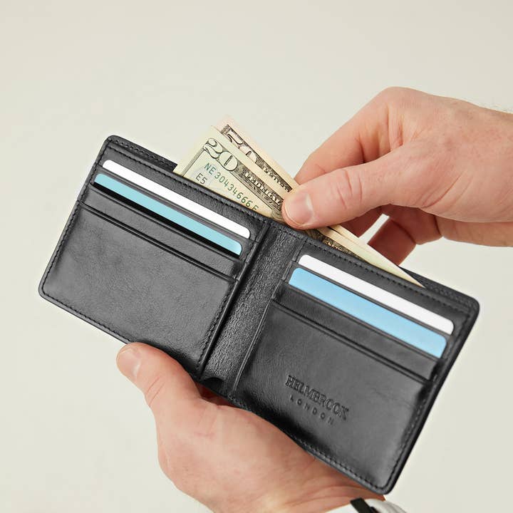 HELMBROOK London - Wholesale Wallet - Men's - Eldridge Handcrafted Leather Bifold Wallet Slim