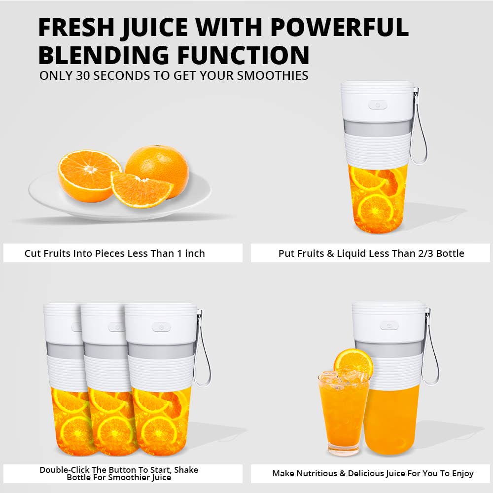 WBM LLC – wholesale Blender – WBM Smart Portable Juicer Blender (1200mAh) - 300 ml7