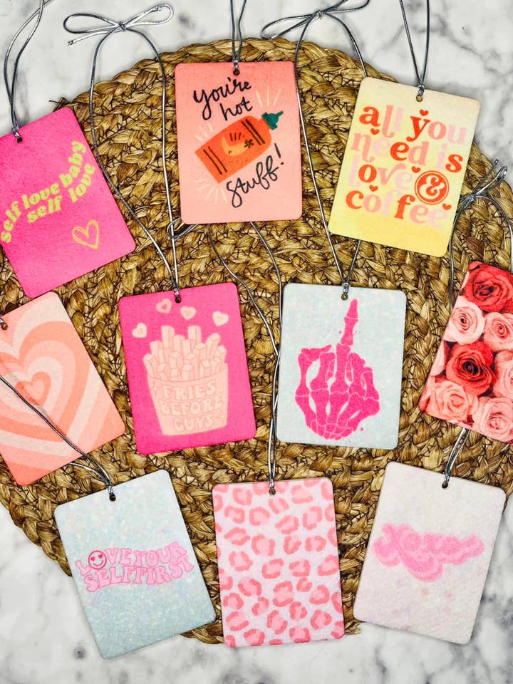 Set de 10 ambientadores Valentines Felt Freshies para venta al por mayor de Bizzz Designs
