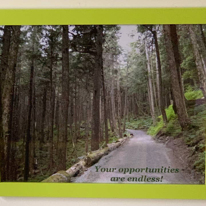 Opportunity - lime framed wall print for wholesale by Analogy Designs