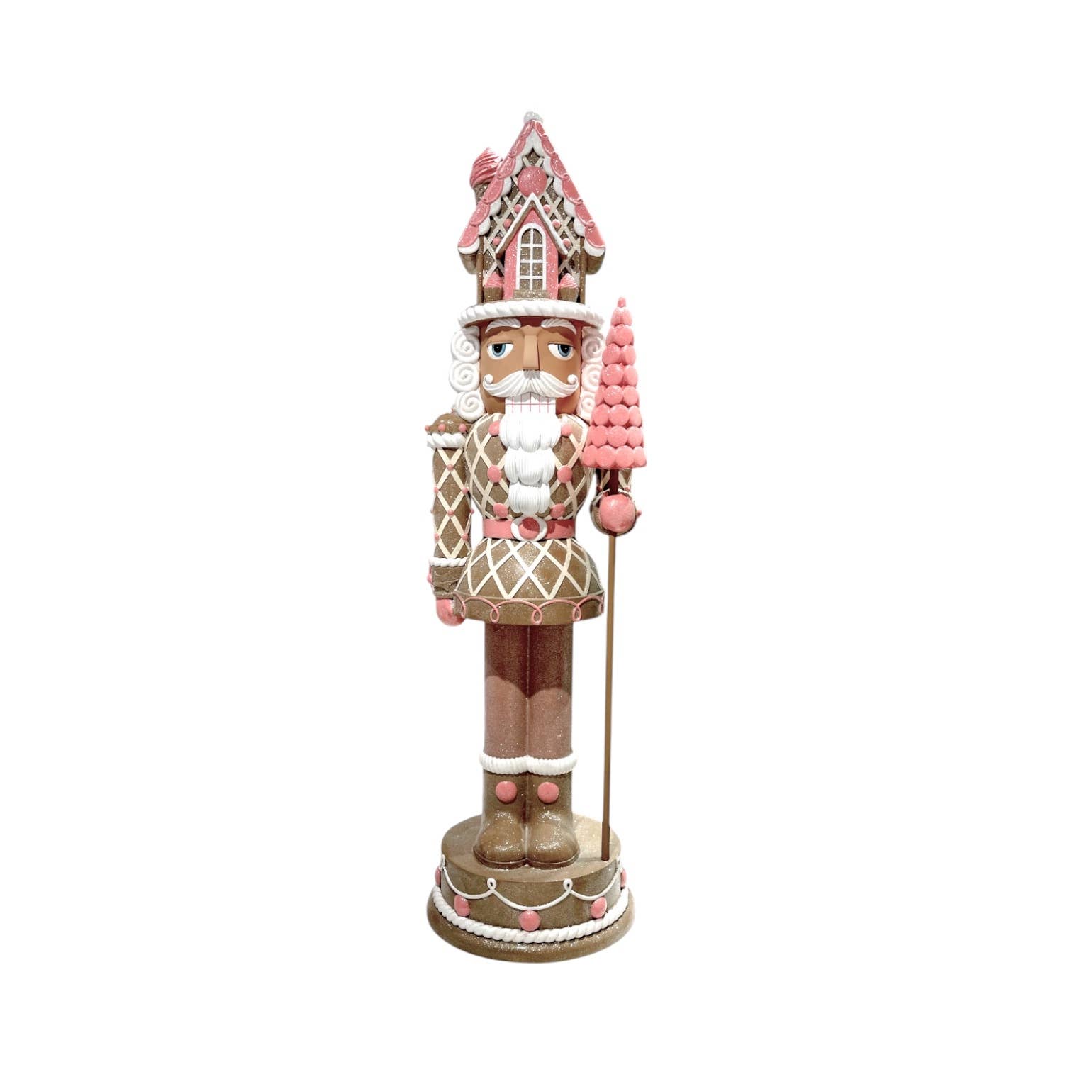 December Diamonds - Wholesale Holiday Nutcracker - 70in Pink Gingerbread Nutcracker