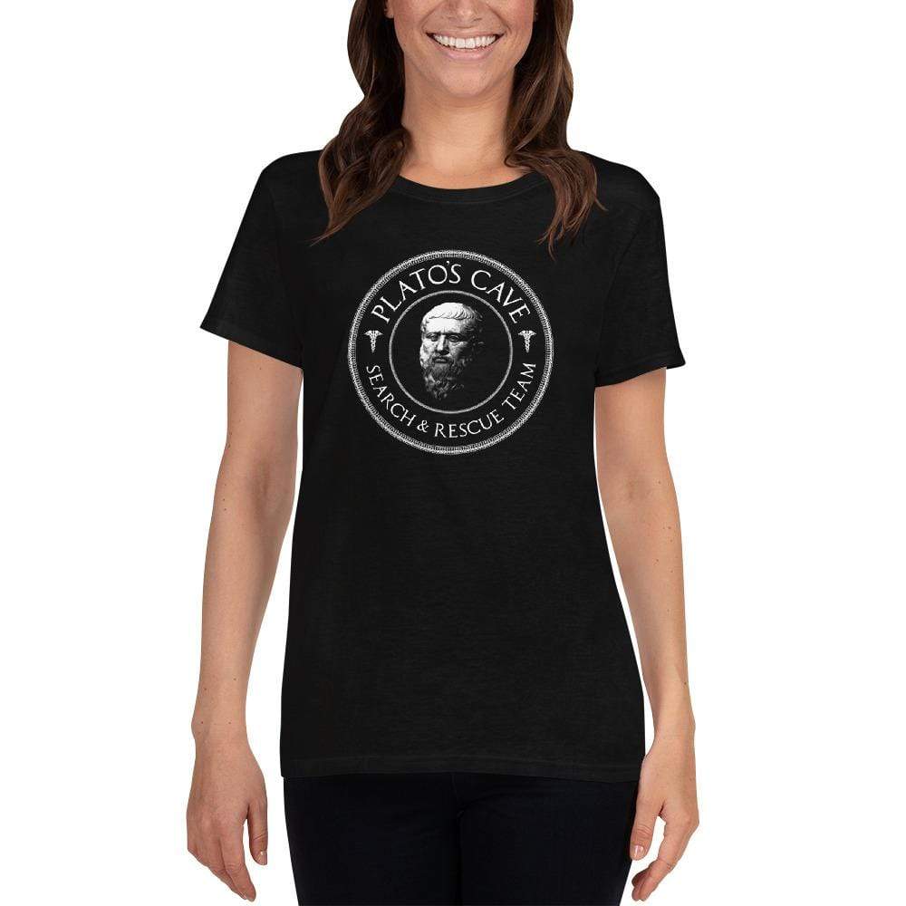 The Philosopher's Shirt – wholesale T-shirts med screentryck – Dam – Platons grotta sökning och räddning Team - kvinnors lös besättning0