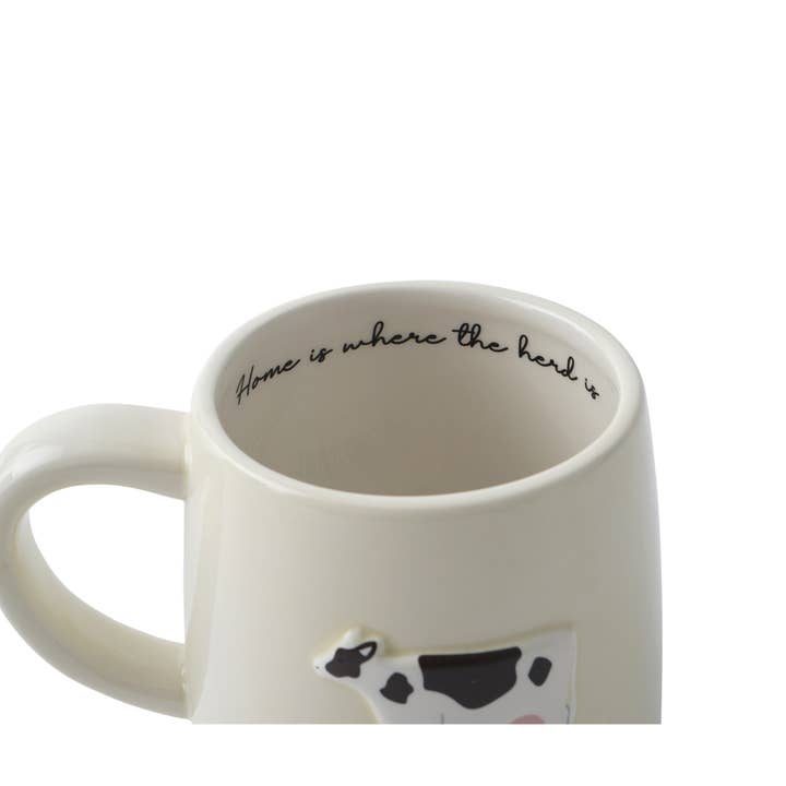 CGB Giftware - Wholesale Koffiemok - Bramble Farm stenen mok met koe in geschenkdoos3