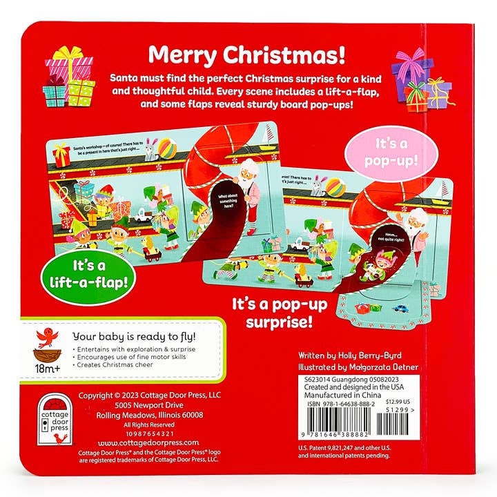 Cottage Door Press - Wholesale Baby & Toddler Book (0-2) - Santa's Special Christmas Gift Lift-a-Flap Board Book1