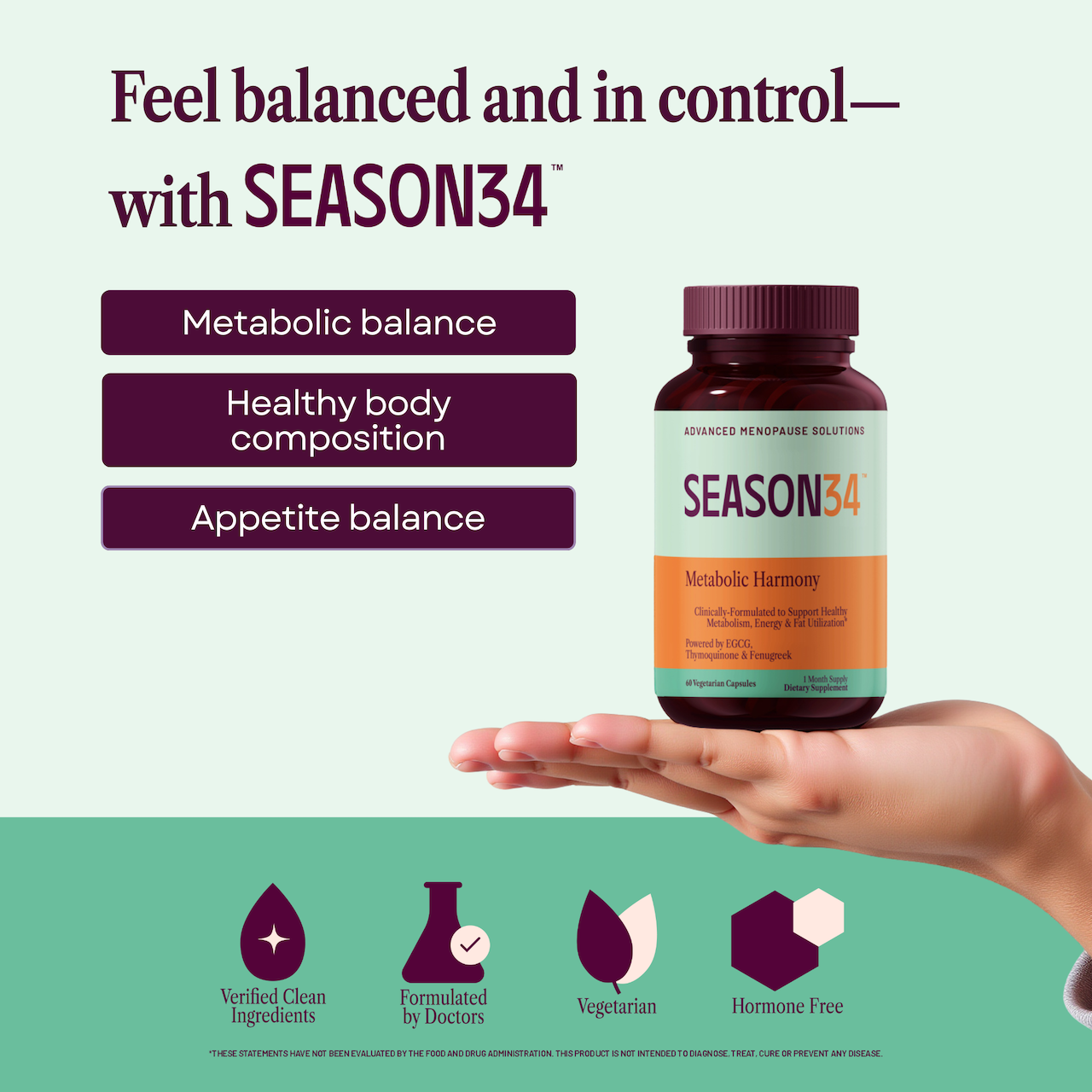 SEASON34 - Wholesale Oral Supplement/Vitamin - Menopause Metabolic Harmony – Weight Balance Support1