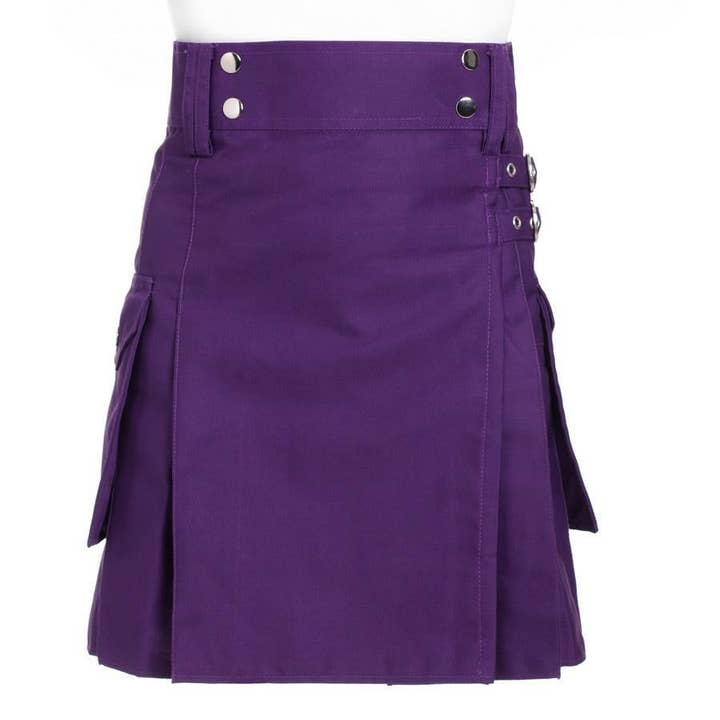 Women's Purple Utility Kilt for wholesale by The Scotland Kilt Company