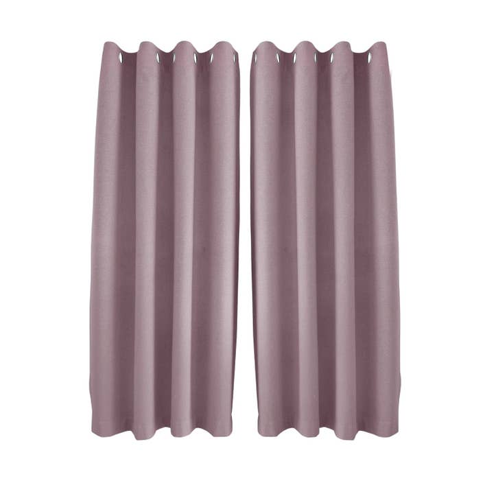 Lavender Pink Linen Blackout Curtains - 46 x 54 Inch Drop - 2 Panel for wholesale by Happy Homewares