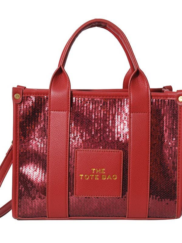 SHINY SEQUIN THE TOTE BAG CROSSBODY TOP HANDLE BAG for wholesale by Bestto