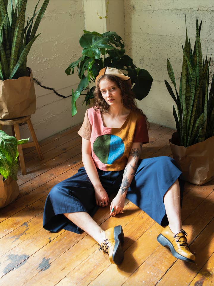 The Eclipse Crop Top in Neutral for wholesale by Ersa Fibers