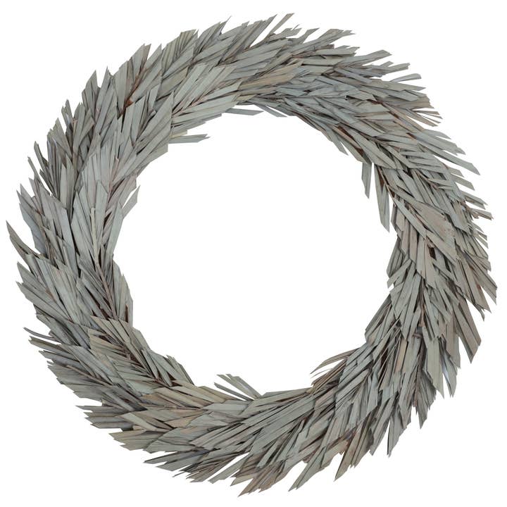 Vickerman 24" Natural Canna Leaf Wreath for wholesale by Vickerman