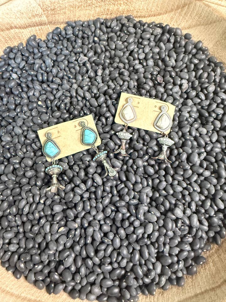 Stone and Flower Studs for wholesale by Delanie Nicole