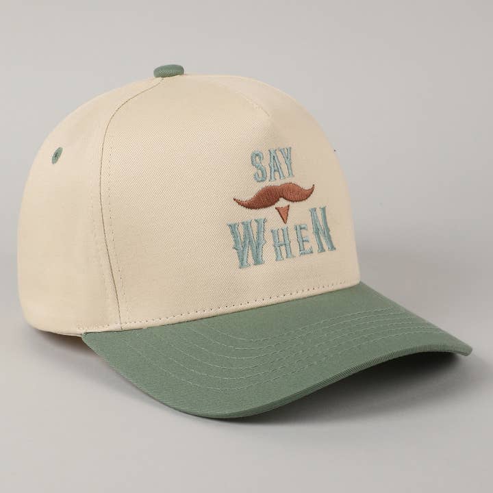 Fashion City - Wholesale Trucker Hat - Unisex - Say When Mustache Tombstone Two-Tone Trucker Hat24