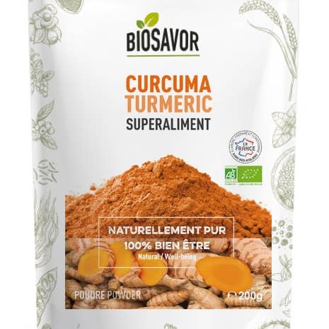BioSavor - Vendita all'ingrosso Proteine/superfood in polvere - Polvere di curcuma biologica 200 g