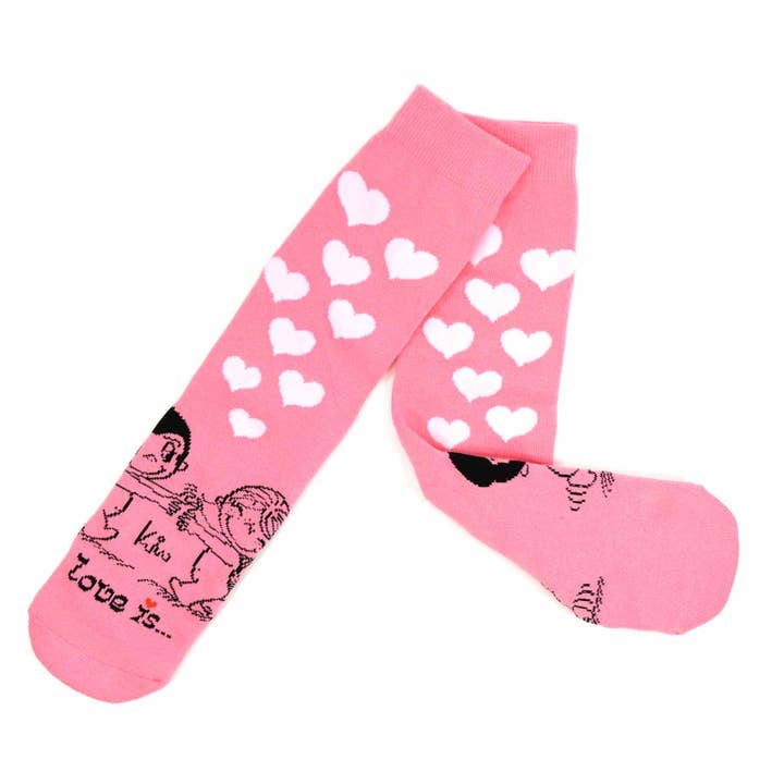 Love Is Finding You...Knitted Cotton Crew Socks for wholesale by DoodleUS Inc