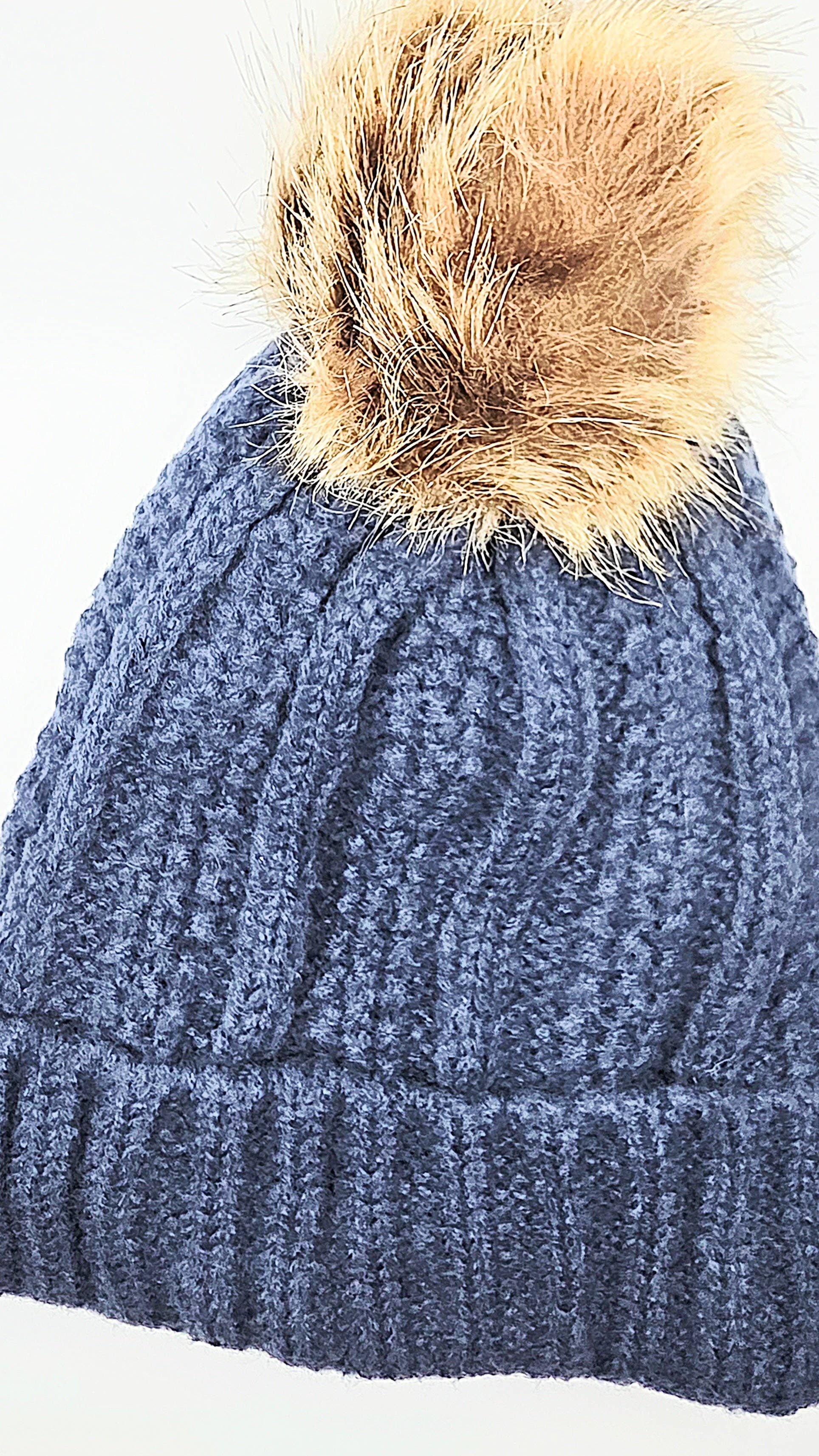 Arya Jewellery Wholesale – wholesale Beanie – Women's – Ribbed Knit Fluffy Bobble Hats Pack of 122