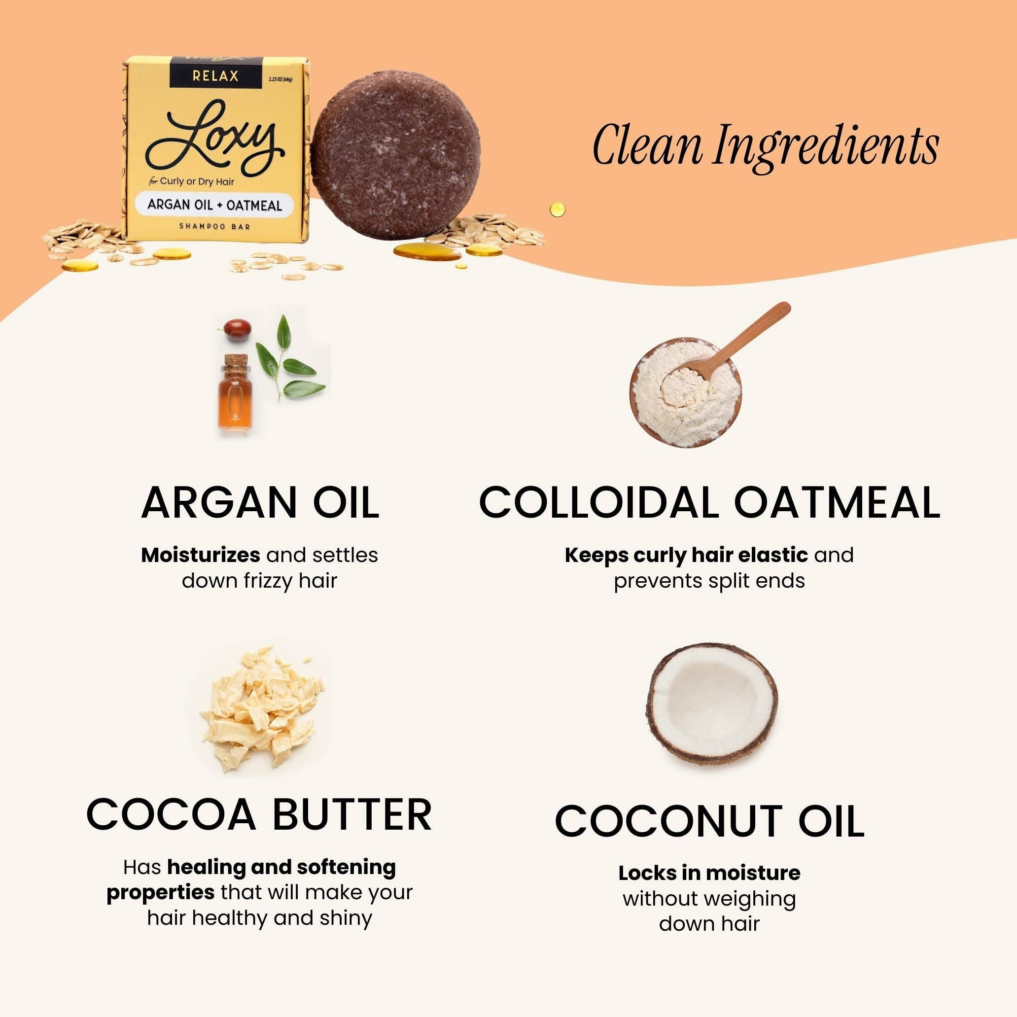 Loxy - Wholesale Shampoo Puck/Solid Shampoo - RELAX: Shampoo Bar for dry, frizzy or curly hair with Argan Oil & Oatmeal2