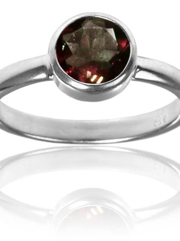 Stapelbarer Jaipuri Circle Ring Granat für den Großhandel von Sikara & Co.