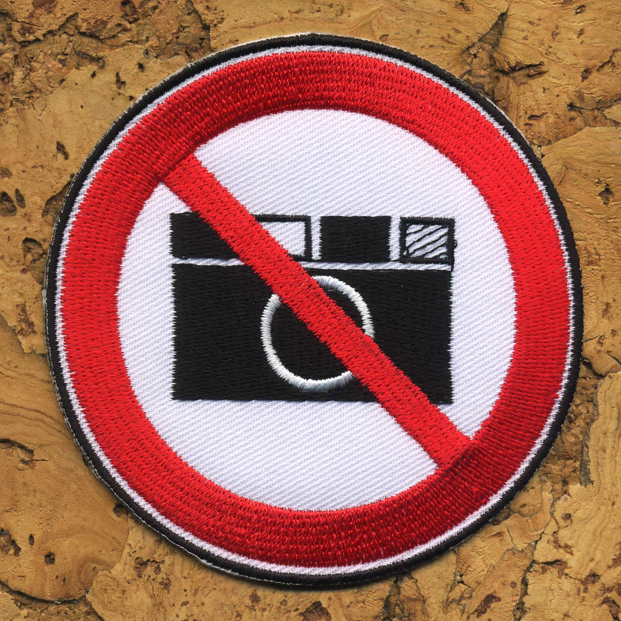 Tribal Trade GmbH - Wholesale Patch - Patches photography prohibited, black and white, red, 8 cm patch3