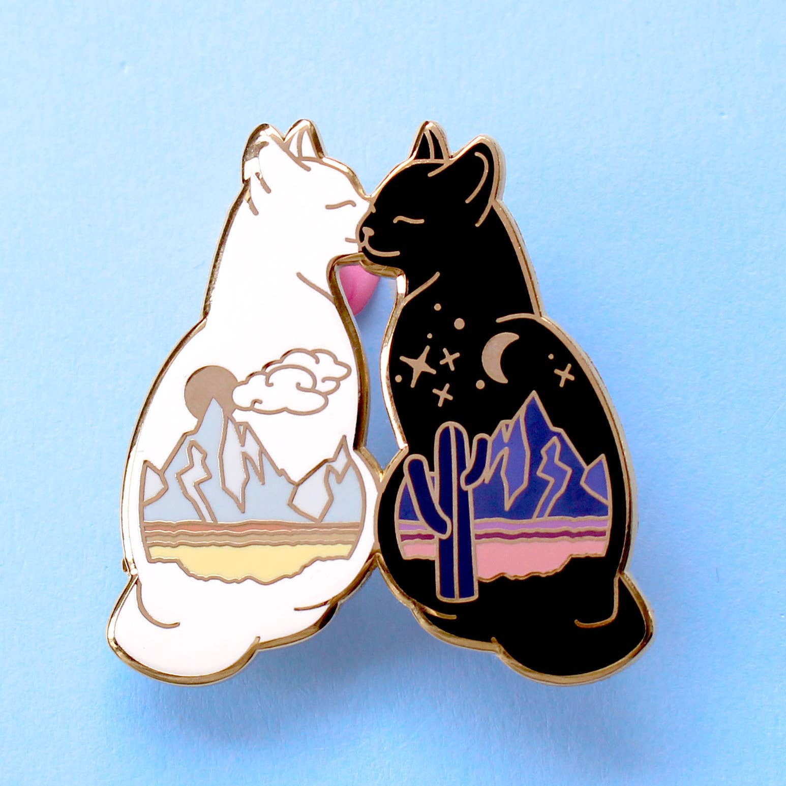 Glitter Punk - Wholesale Lapel Pin/Button - Desert Cats Enamel Pin1