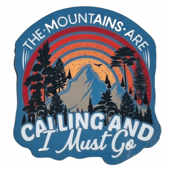 The Mountains Are Calling Sticker for wholesale by 208 Supply Co