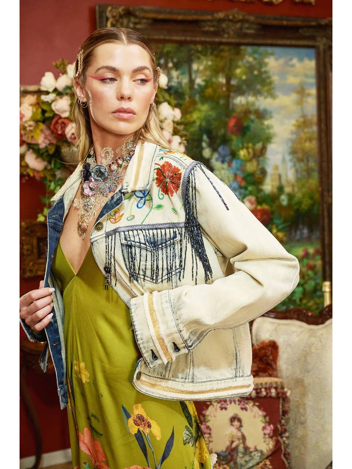 Country Queen Embellished Denim Jacket for wholesale on Faire22
