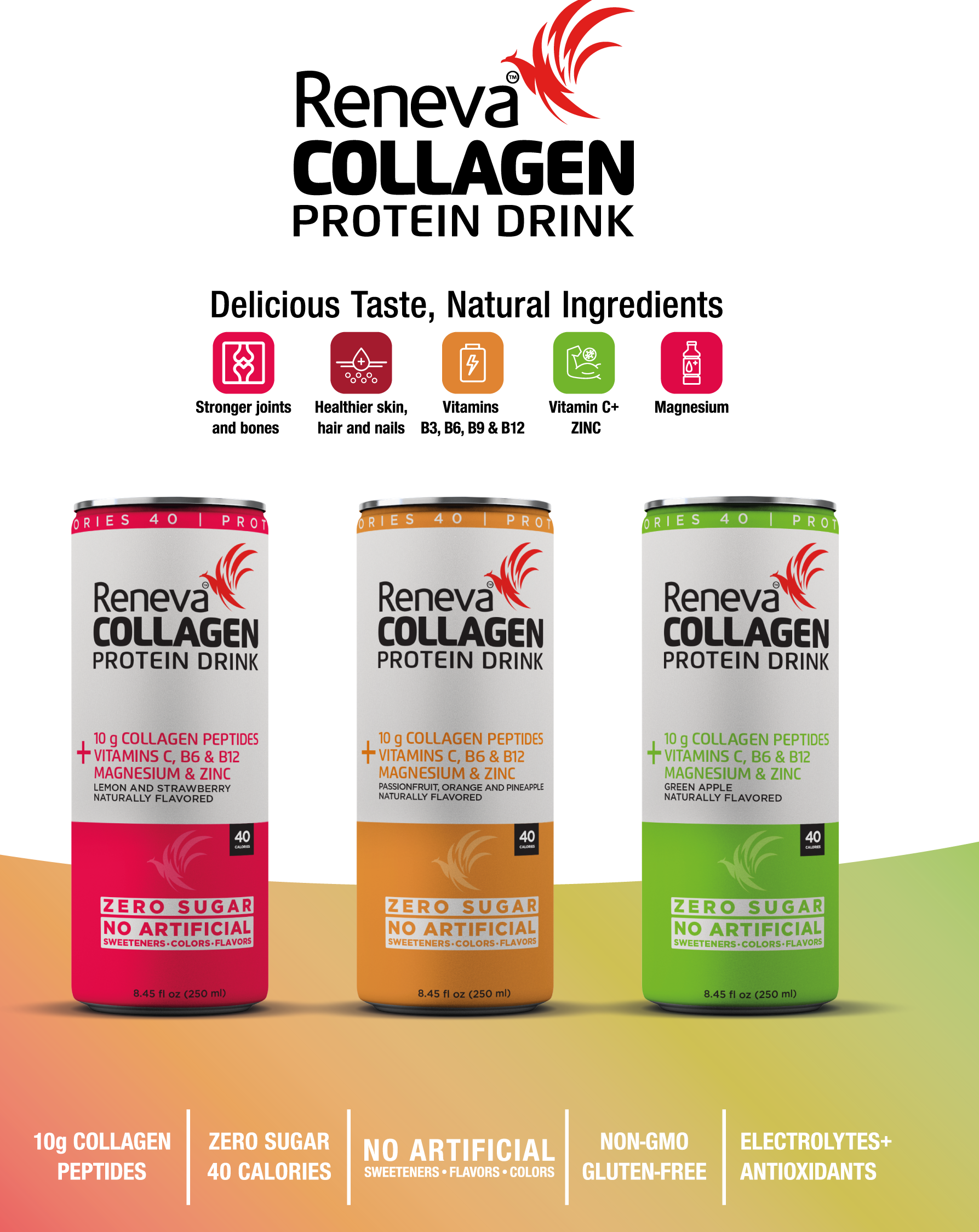 Reneva Collagen Drink and Powders - Wholesale Sports/Energy Drink - Reneva Collagen Protein Drink - Strawberry & Lemon6