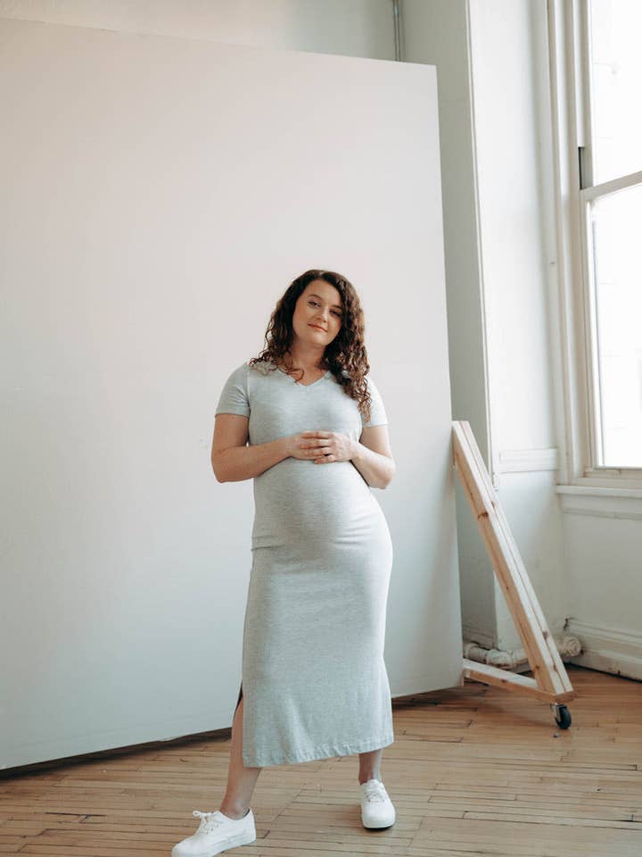 MLM Brand - Wholesale Nursing Dress - Maternity - Everyday Breastfeeding Dress - Navy1