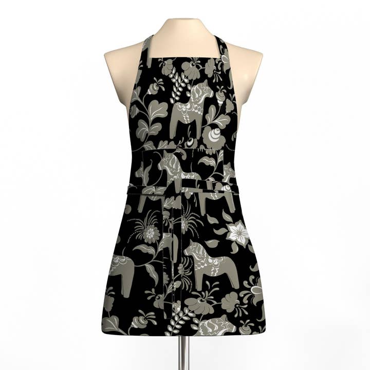 Delantal Negro Nusnäs Con Bolsillo para venta al por mayor de Arvidssons Textil