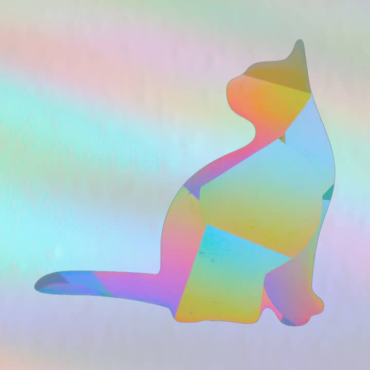 Suncatcher Window Sticker XL Cat, Prism Decal, Cat Sticker for wholesale by Plottkowski