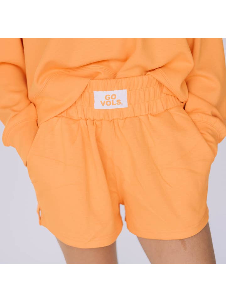 The Ava Airy Shorts TN Orange | Go Vols Woven Label for wholesale on Faire