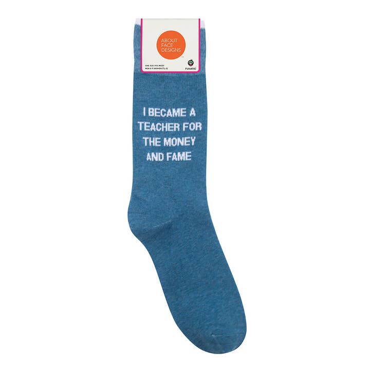 I Became a Teacher Socks for wholesale by About Face Designs