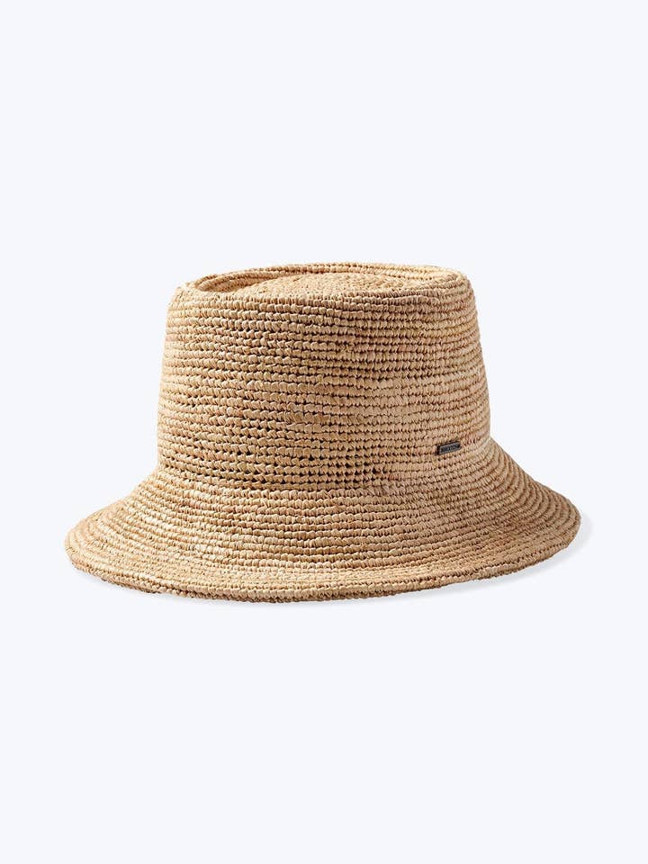 Ellee Straw Bucket Hat - Tan for wholesale by Brixton