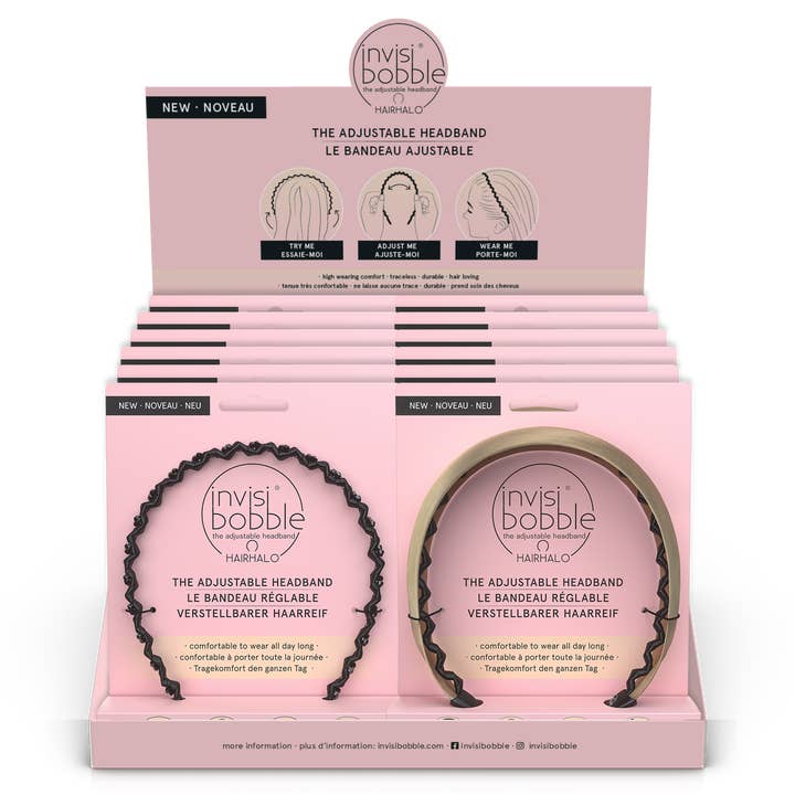 Invisibobble HAIRHALO Rip Open Display 12pc - FILLED for wholesale by Hair Industry Australia